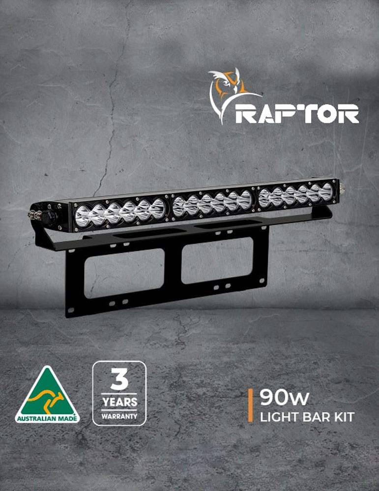 Raptor 90 LED 20.5″ Light Bar Number Plate Kit