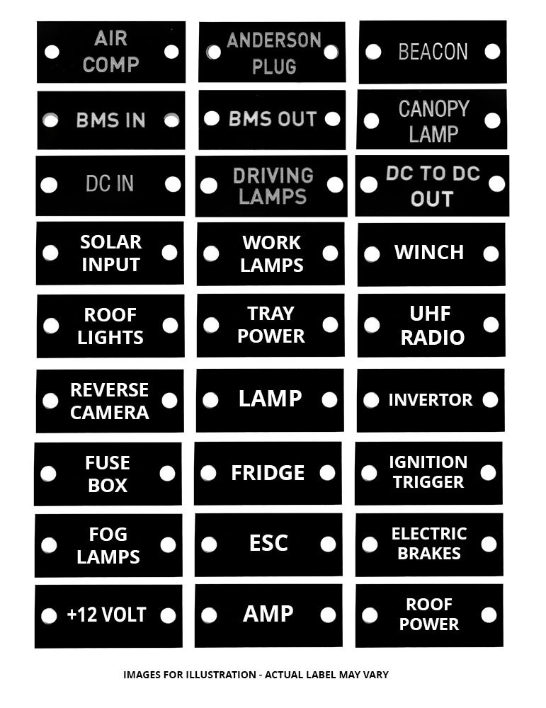 Midi Fuse Holder Labels