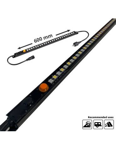 600mm LED Rigid Strip Light IP68 Amber/White