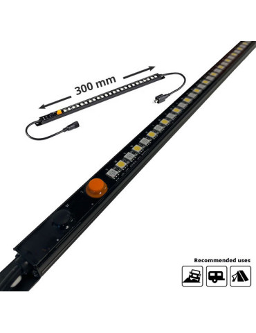 300mm LED Rigid Strip Light IP68 Amber/White