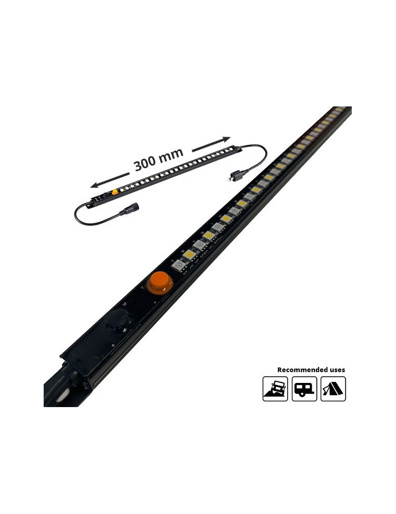 300mm LED Rigid Strip Light IP68 Amber/White