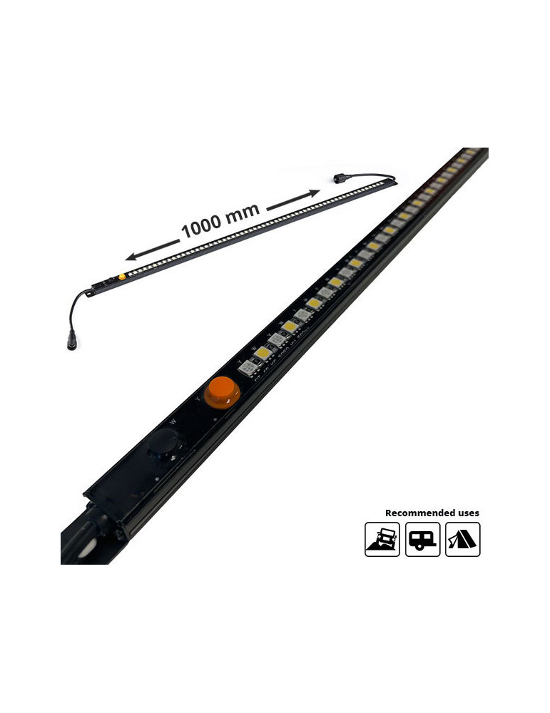 1000mm LED Rigid Strip Light IP68 Amber/White