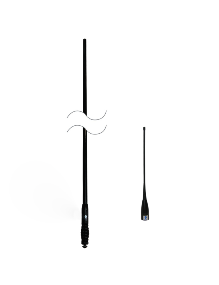 RFI UHF CB 5dBi Collinear Antenna (477 MHz) 5m FME(F) UHF(M) Adaptor + CDQ34 Whip - Black