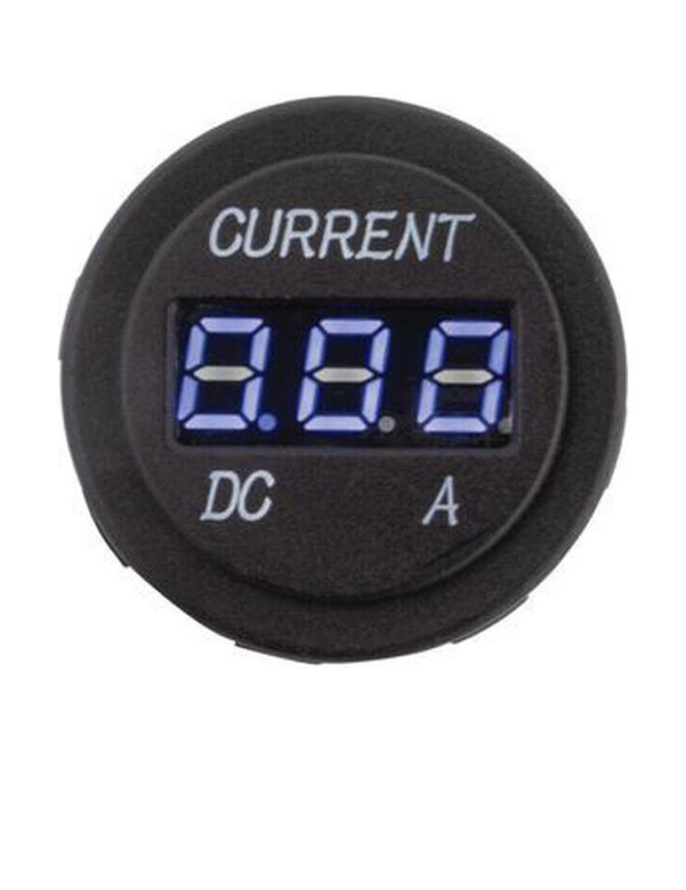 AMMETER 12/24v 0-10a BLUE LED 29mm DIA