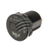 OLED DUAL VOLTMETER 5-60v DC 29mm DIA AMBER